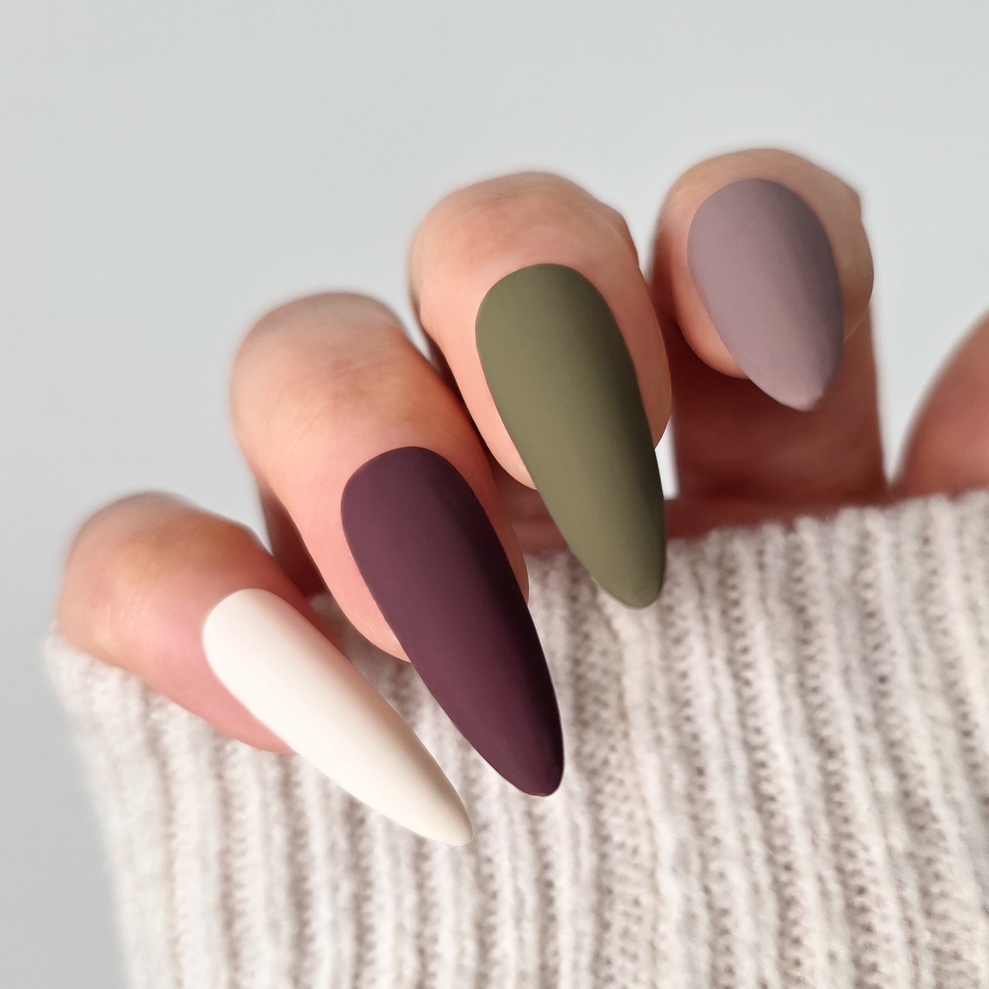 Smoked Quartz Custom Press On Nail Set