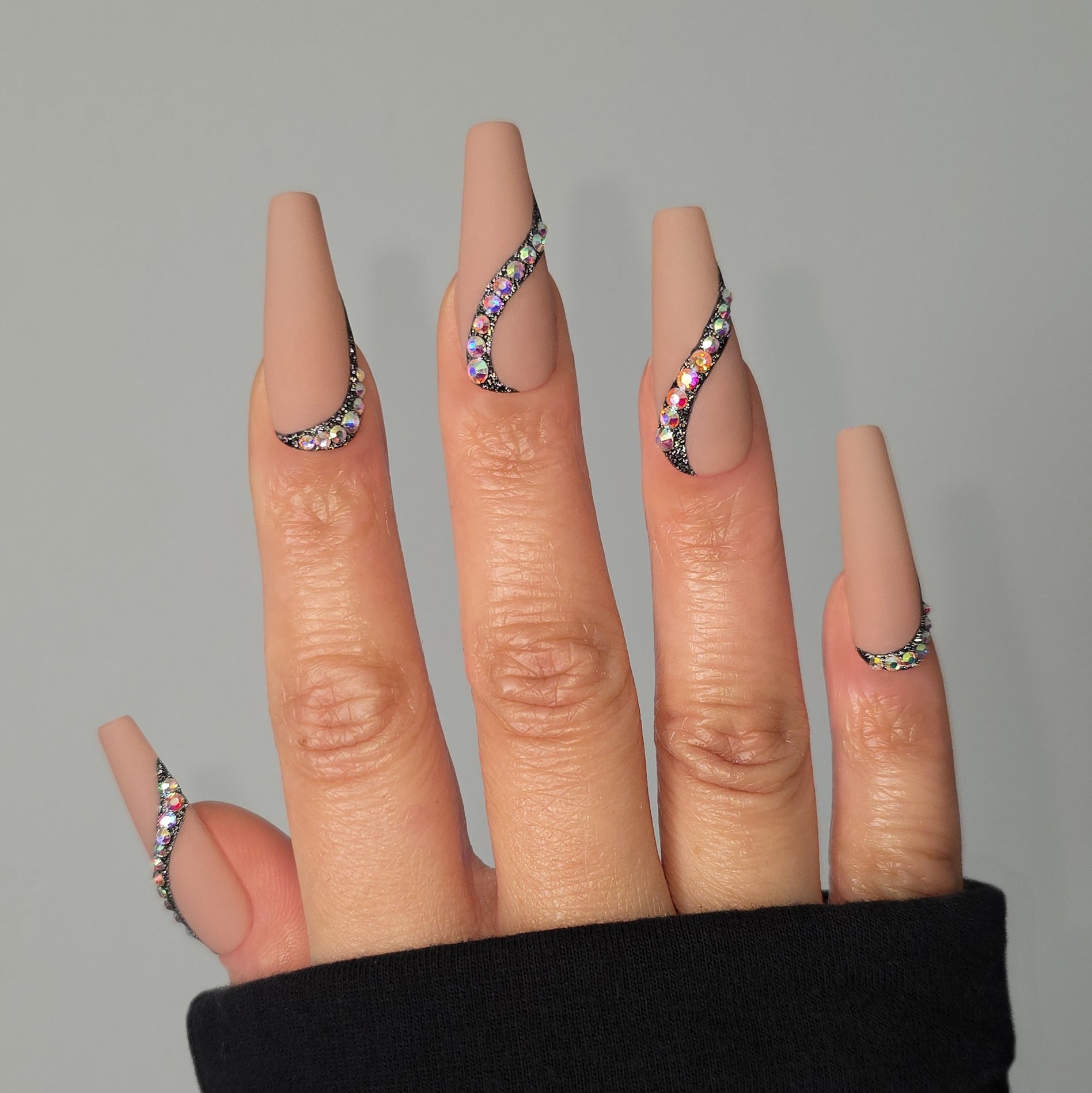 Diamond Drip Custom Press On Nail Set
