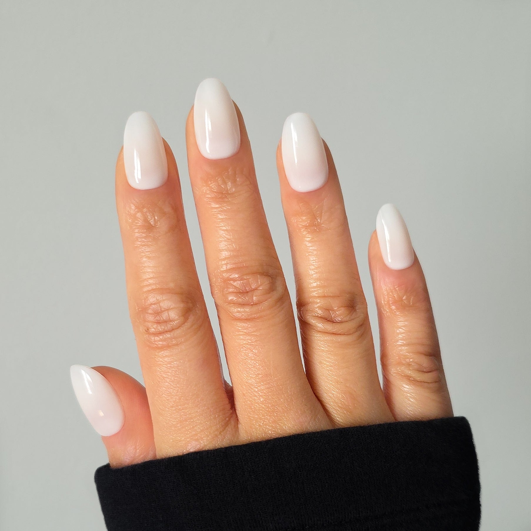 Milky White Custom Press On Nail Set