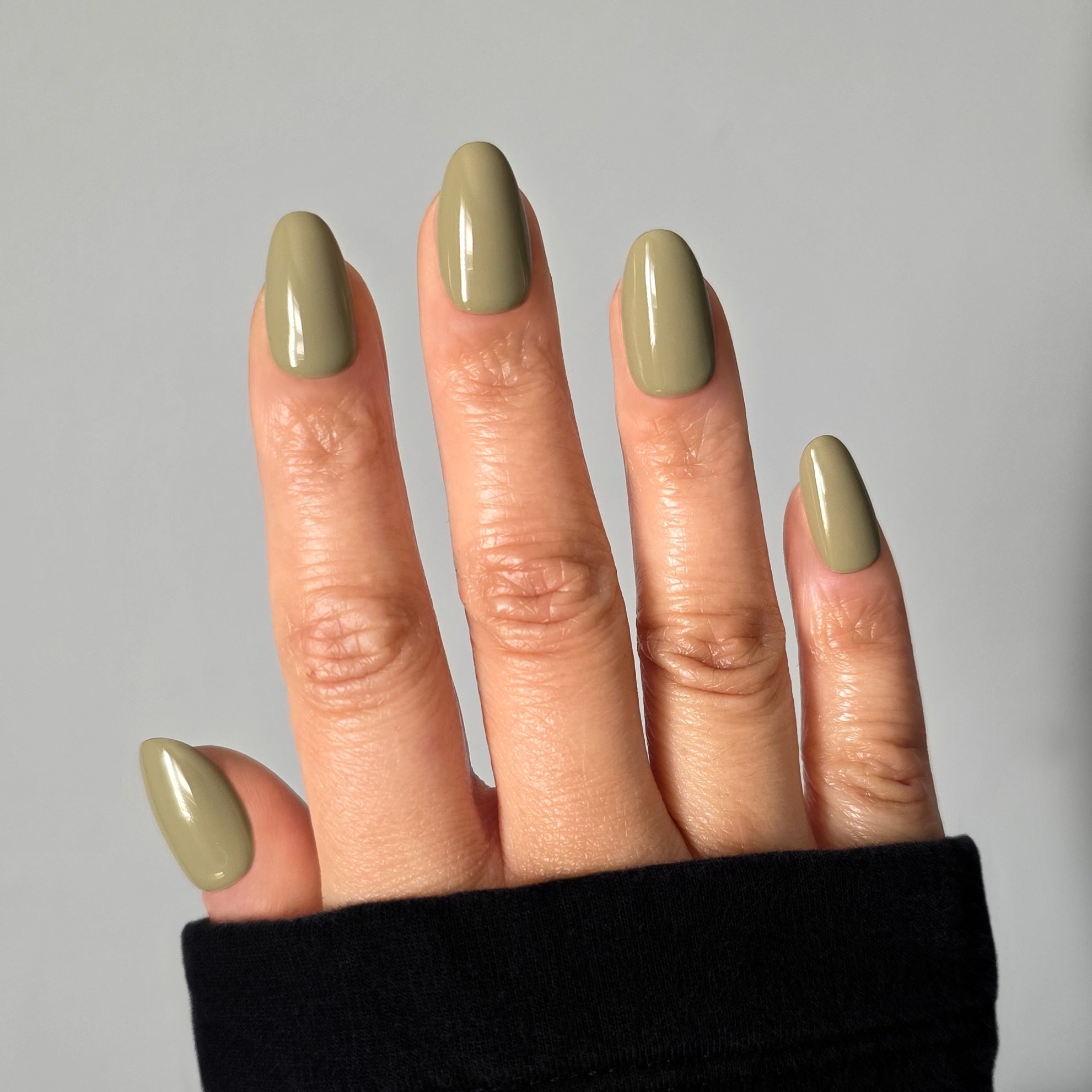 Olive Green Custom Press On Nail Set