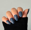 Blue-Grey Custom Press On Nail Set