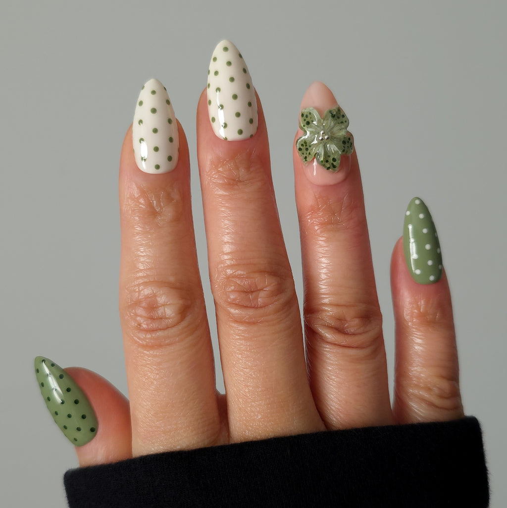 Sage Garden Bloom Custom Press On Nail Set