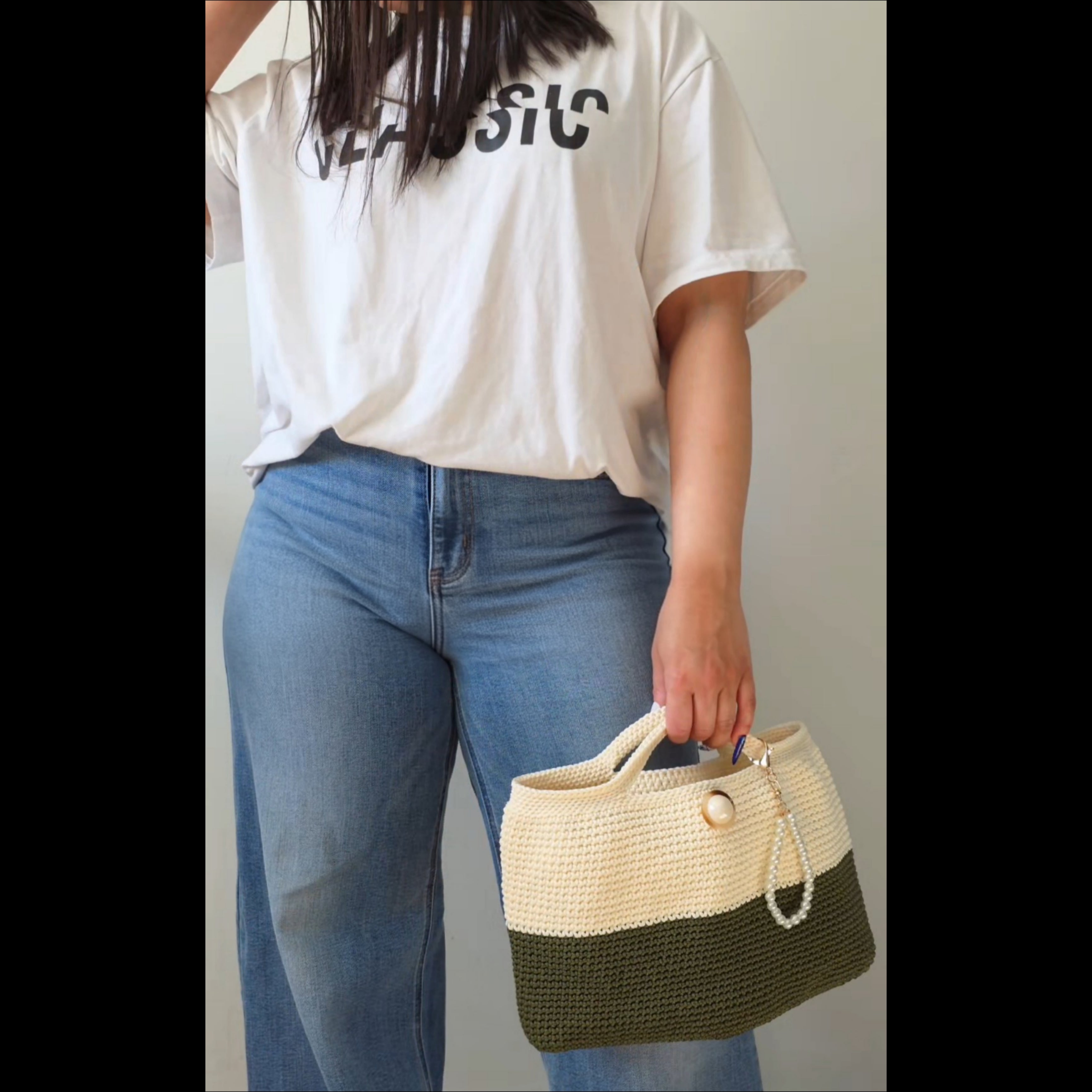 Olive Vineyard Hand Crocheted Handbag