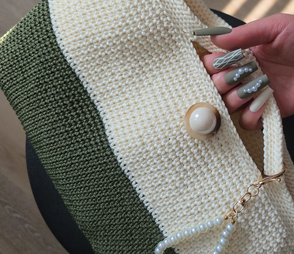 Olive Vineyard Hand Crocheted Handbag