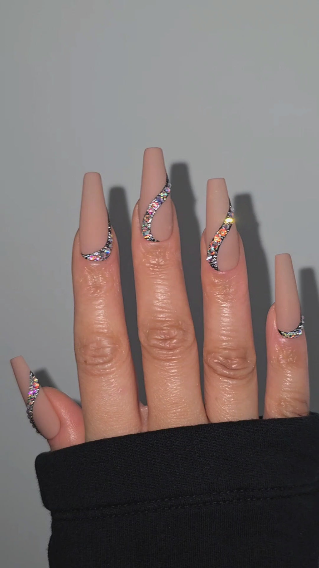 Diamond Drip Custom Press On Nail Set