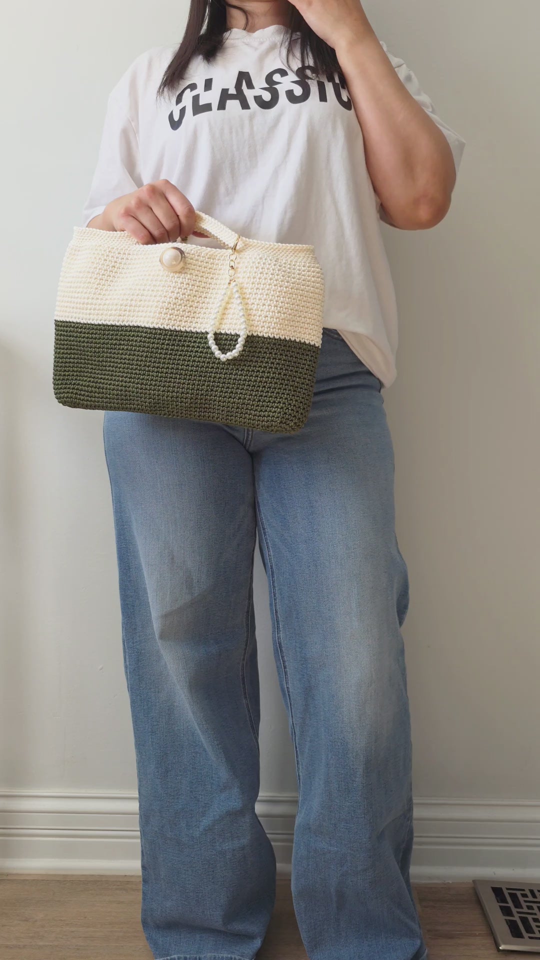 Olive Vineyard Hand Crocheted Handbag