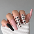 Plaid & Proper Blush Pink Custom Press On Nail Set